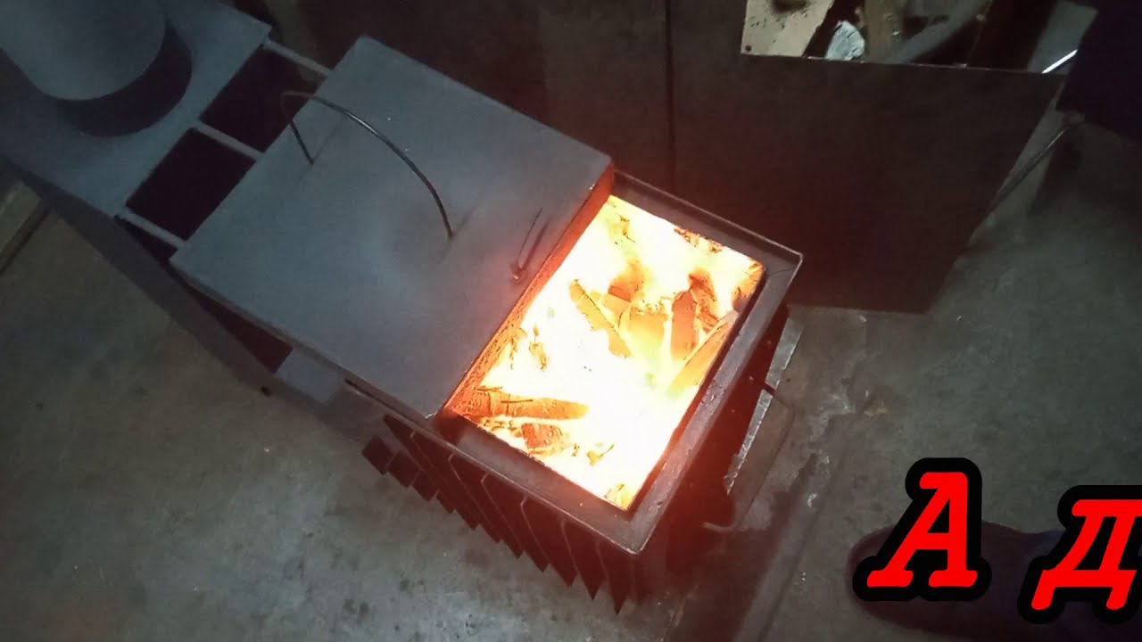 Оригинальная ракетная печь для отопления