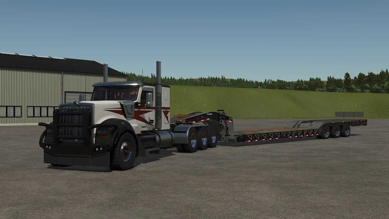 Farming Simulator 25 Kenworth W990  + Trailking TK70 RNG Trailer FS25 Mods