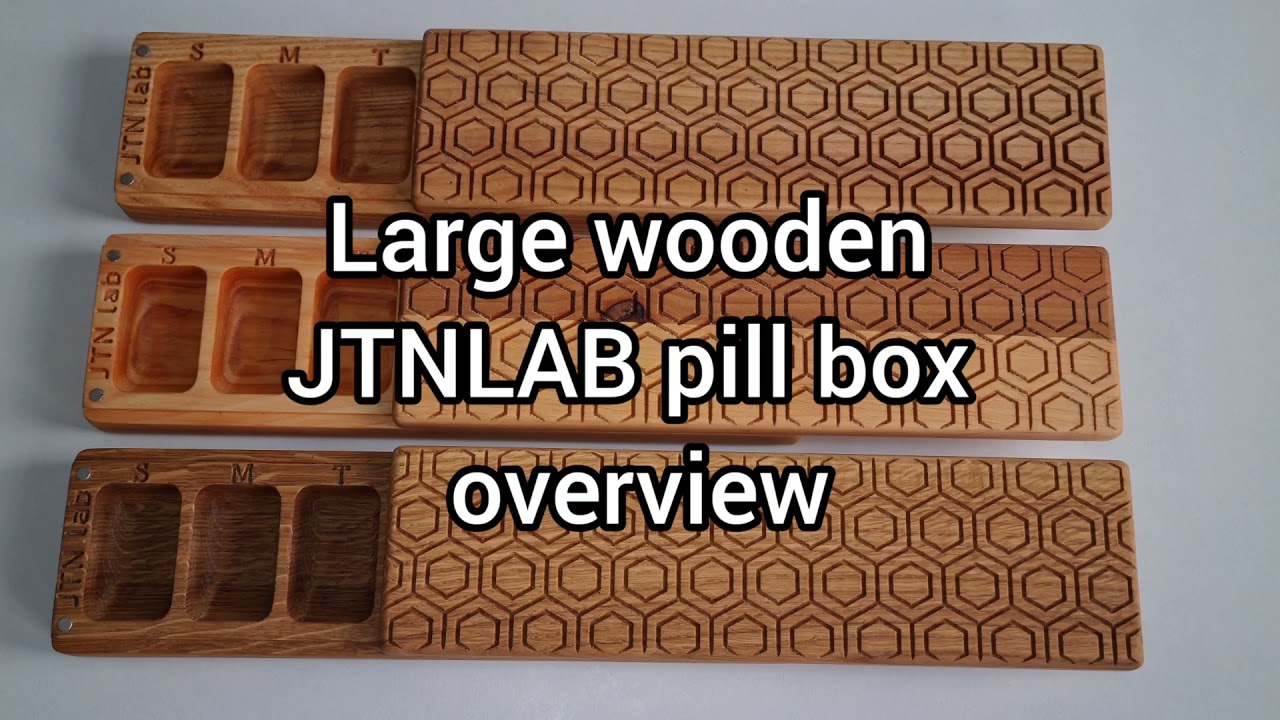 JTNLAB  LARGE WOODEN PILL BOX - HONEYCOMB OVERVIEW