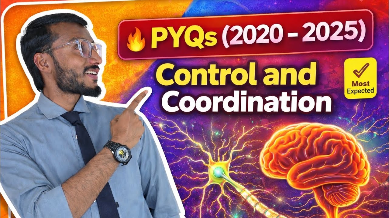 Control & Coordination PYQs 2020–2025 | 12th Biology Boards | Most Expected Questions🔥