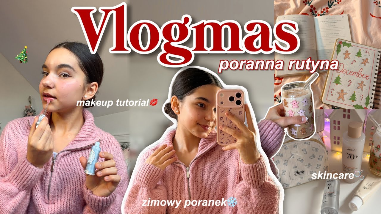 VLOGMAS 2025 🎄 7 декабря: Моя зимняя утренняя рутина + Урок макияжа для зимней девушки