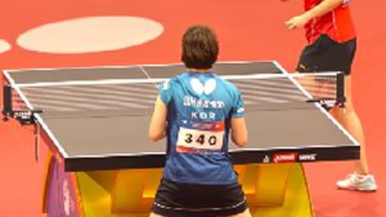王曼昱vs徐孝元 2023平昌亚锦赛#削球 #王曼昱 #王曼昱打球名场面 #内容启发搜索 #乒乓球