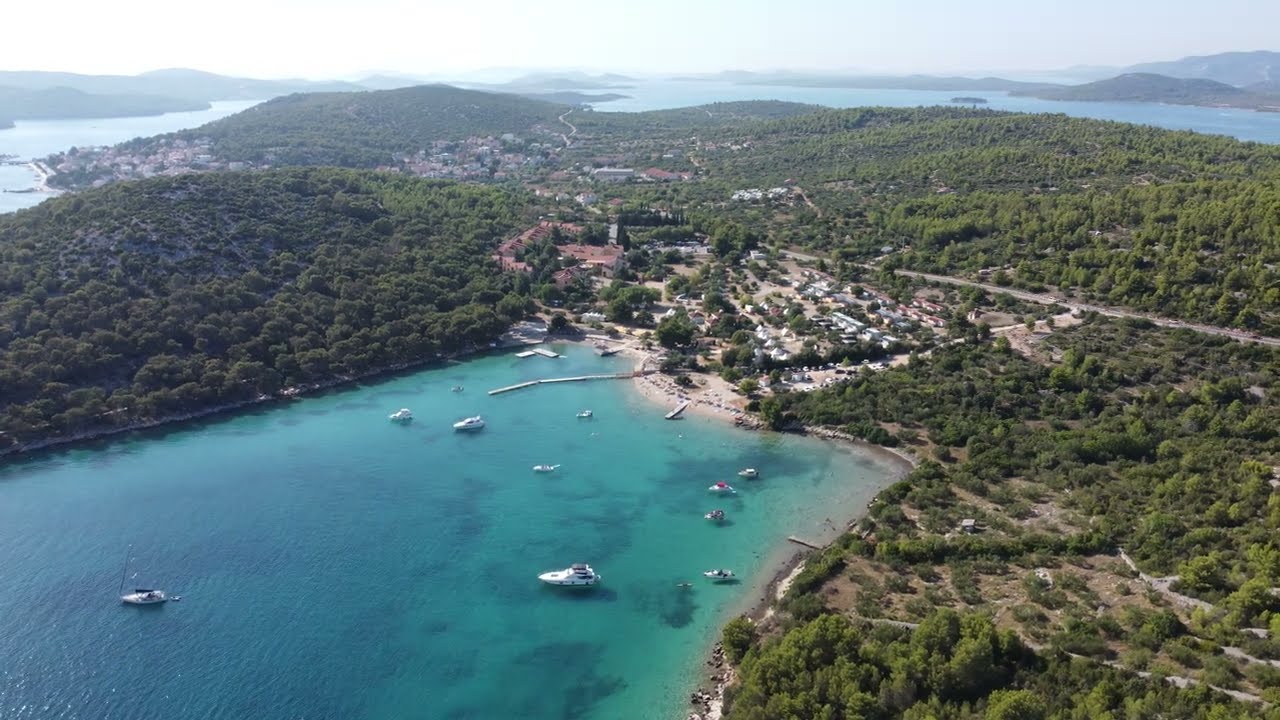 CROATIA THE GARDEN TISNO DRONE VIEW