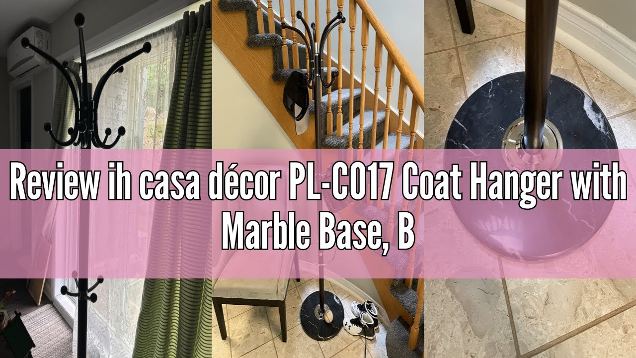 Review ih casa d&eacute;cor PL-C017 Coat Hanger with Marble Base, Brown