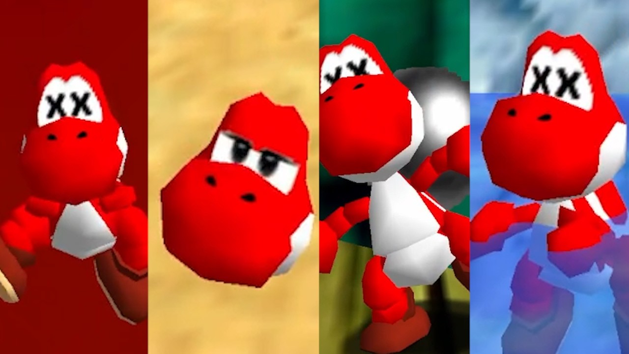 All Game Over Animations with Fire Yoshi