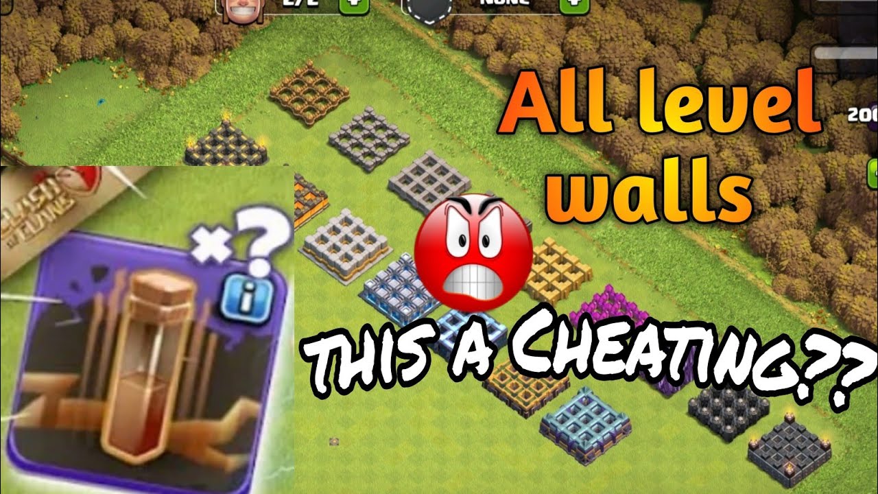 Level 1 Earthquake Spell Vs Max level Walls in Clash of Clans | Will walls survive from Spell Coc
