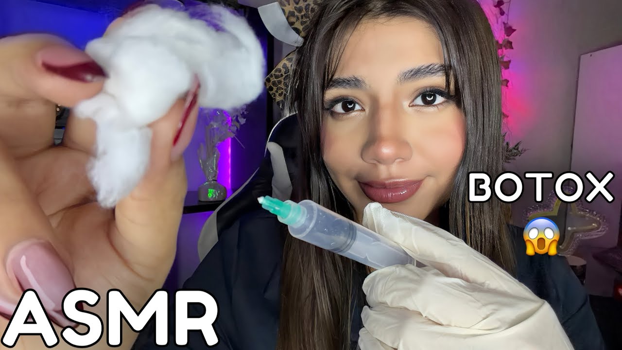 ASMR ESPAÑOL / CHEQUEO DE CARITA + BOTOX Y ÁCIDO HIALURÓNICO INYECCIÓN  (atención personal)