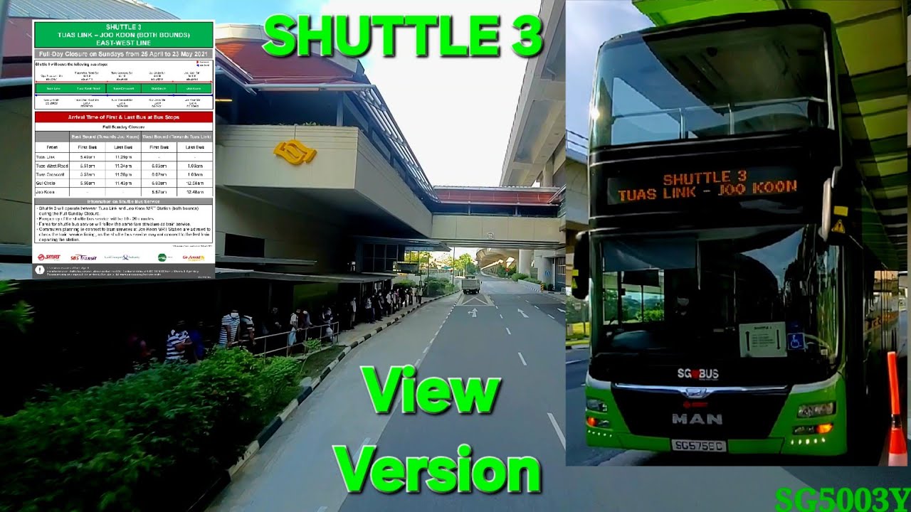 SMRT BUSES Bus Services SHUTTLE 3 [MAN A95 ND323F E5][Joyride]