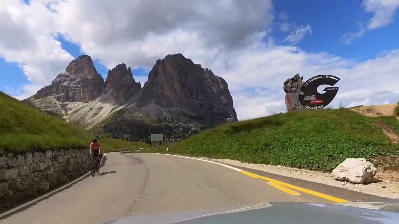 The Sella Pass, Driving the Dolomites   1080p