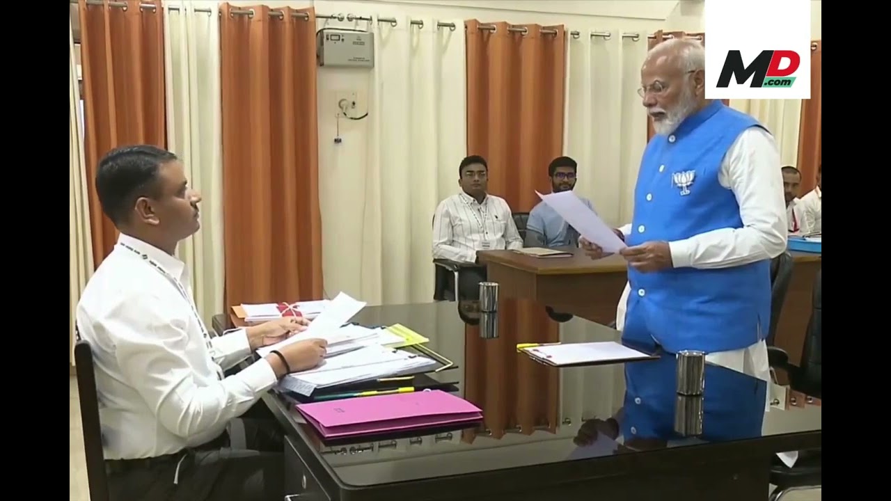 PM Modi Files Nomination from Varanasi, Accompanied by CM Yogi Adityanath