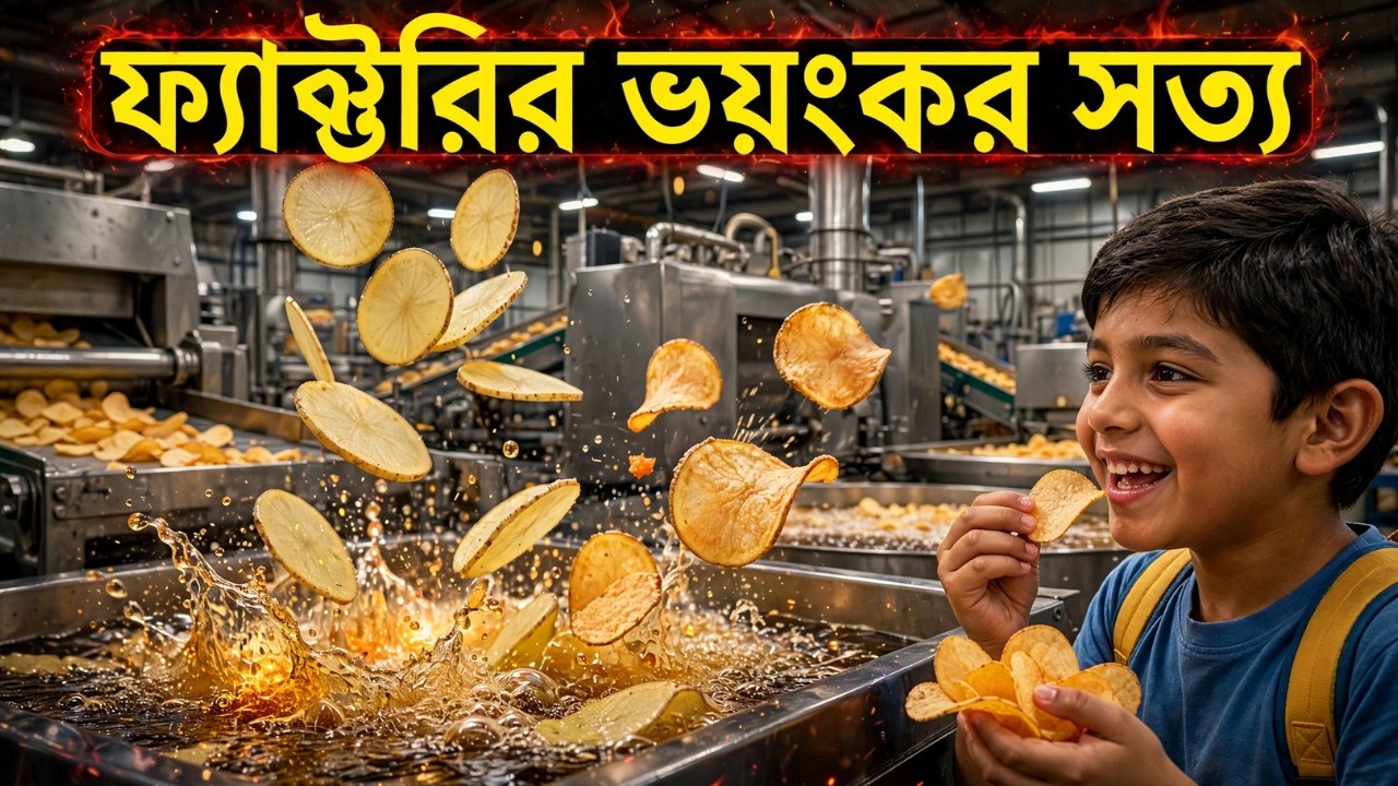 আপনার সন্তানকে যে চিপস খাওয়াচ্ছেন,ভিতরে  কী হচ্ছে জানেন?Chips Factory Secret / potato Chips Process