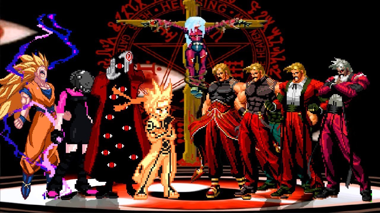 KOF MUGEN ANIME TEAM VS RUGAL TEAM