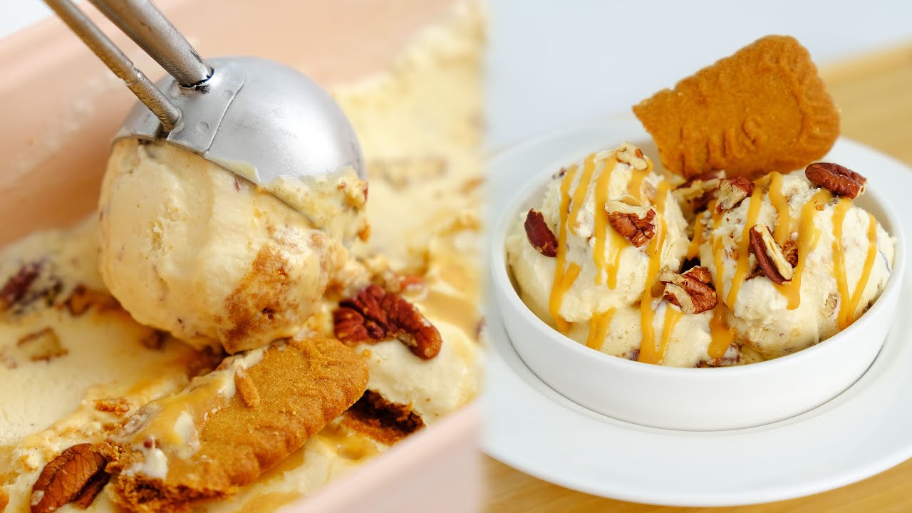 【Без яиц】 Мороженое с соленой карамелью и орехами пекан🍨🍨: сливочное наслаждение без мороженицы！