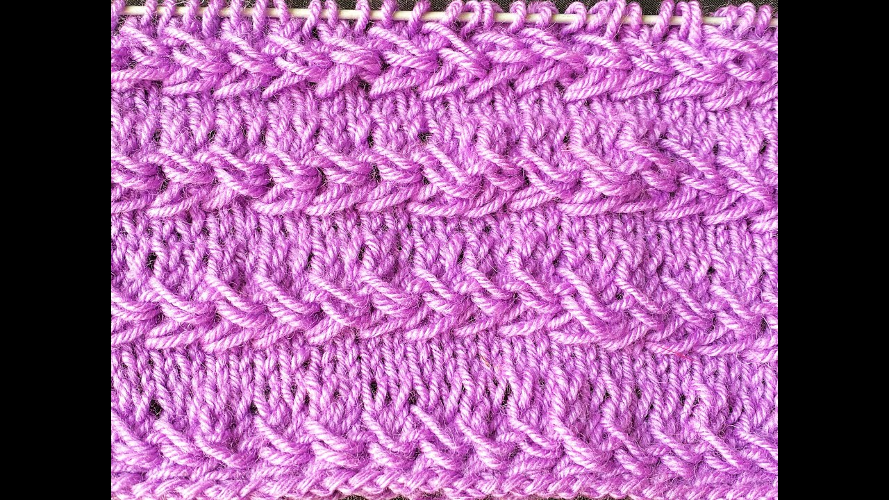 Motivo a rilievo con le trecce orizzontali! Tutorial: Come fare un motivo a rilievo facile!