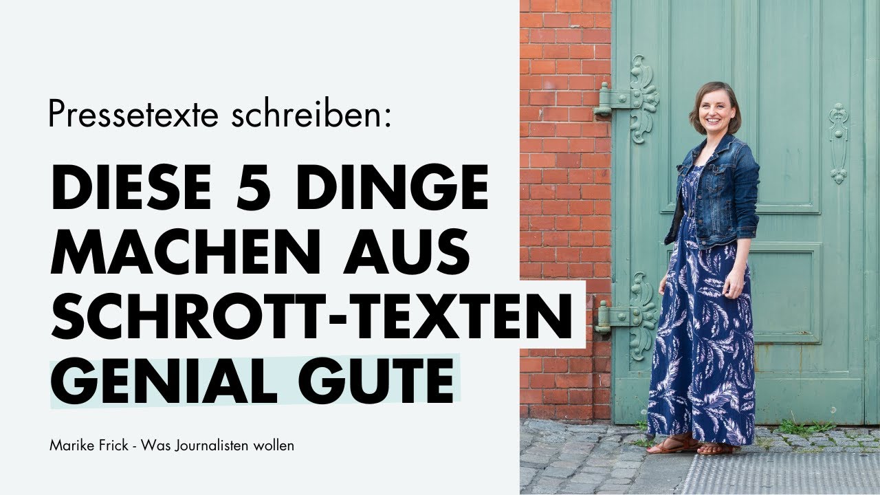 Pressetext schreiben: Das musst du beachten