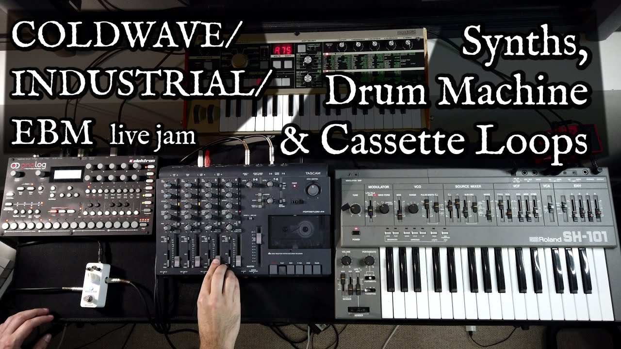 Making Coldwave/Industrial/EBM with Roland Sh-101, Elektron Analog Four, MicroKorg & Cassette Loops