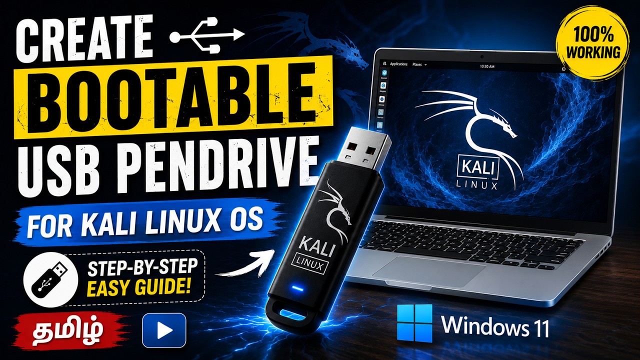 How to Create Bootable USB Pendrive for Kali Linux OS in Tamil | Step-by-Step | Aranga OG