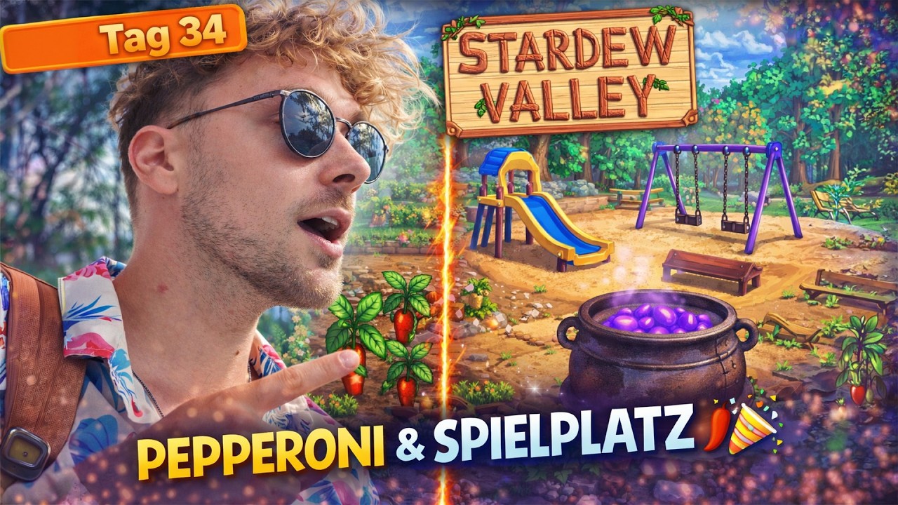 Wir pflanzen PEPPERONI 🌶️ & entdecken einen Spielplatz! | Stardew Valley #34