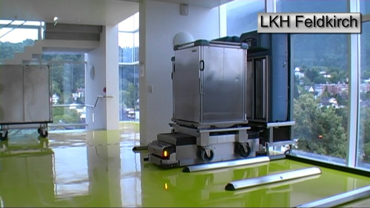 Automatisierung des LKH Feldkirch von DS AUTOMOTION GmbH - Fahrerlose Transportsysteme