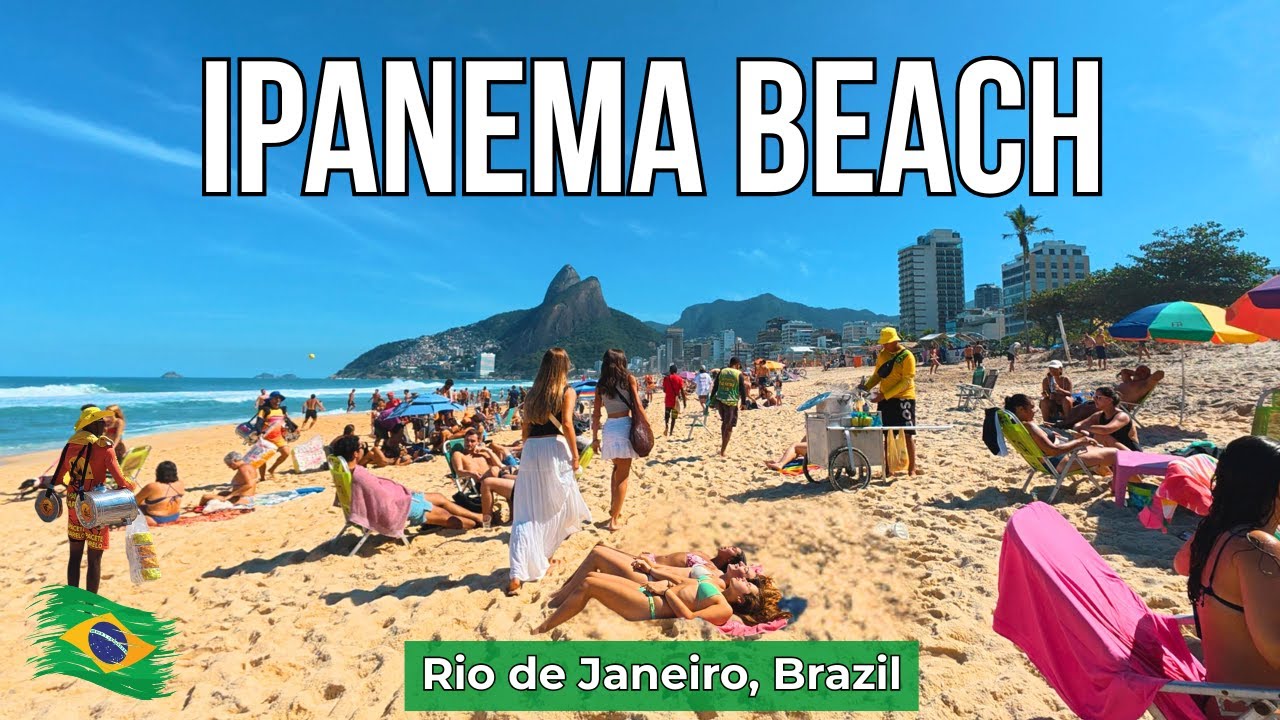 [4K] 🇧🇷 Ipanema Beach Rio de Janeiro Walk | Brazil 2025