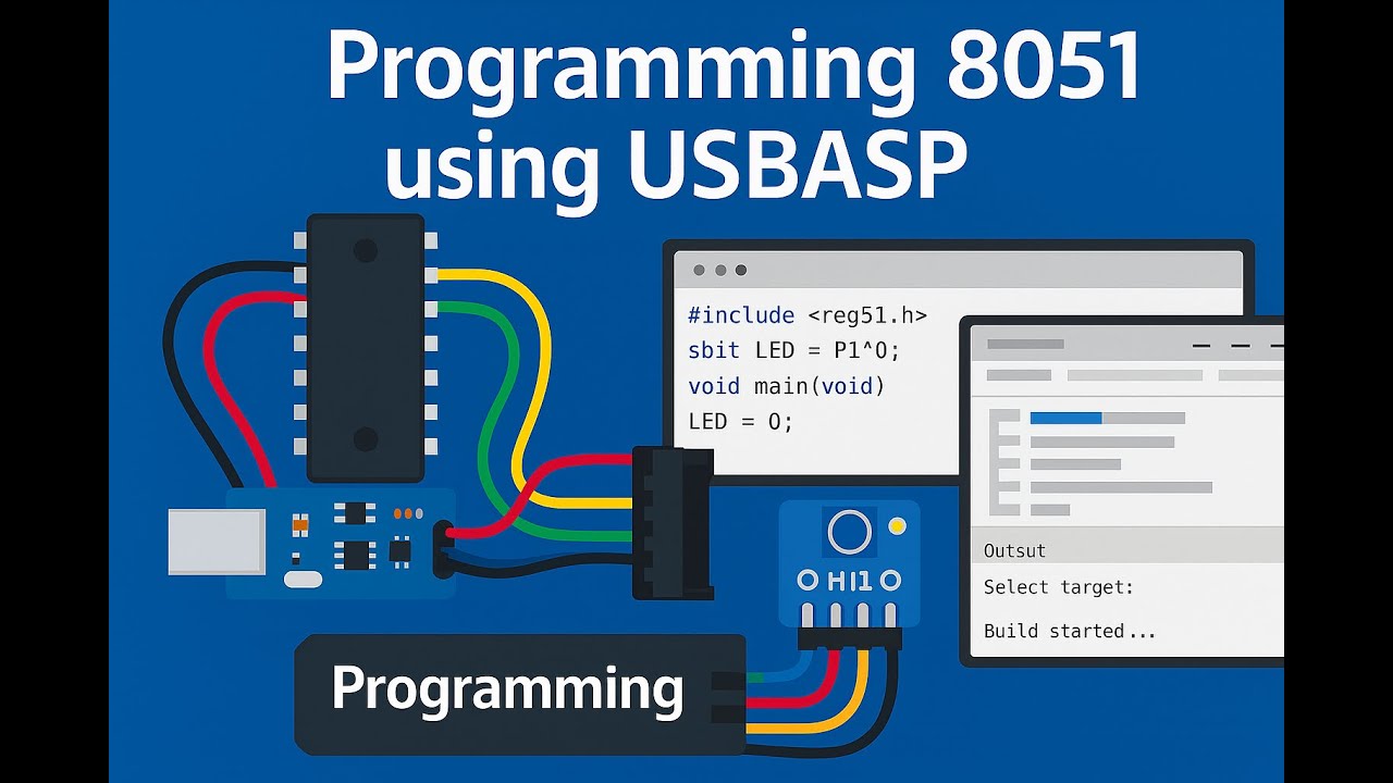 Программирование микроконтроллера 8051 с помощью программатора USBASP | Программирование контролл...