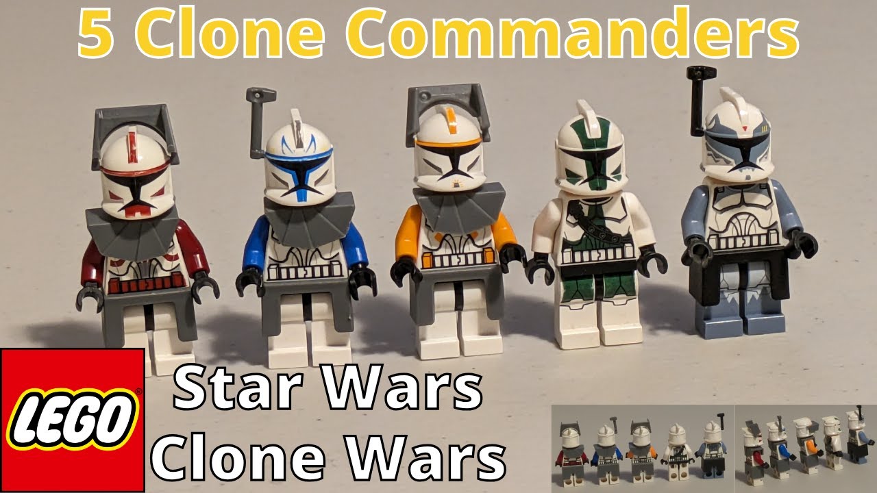 All 5 LEGO Star Wars The Clone Wars Phase 1 Clone Commanders Ever Released!