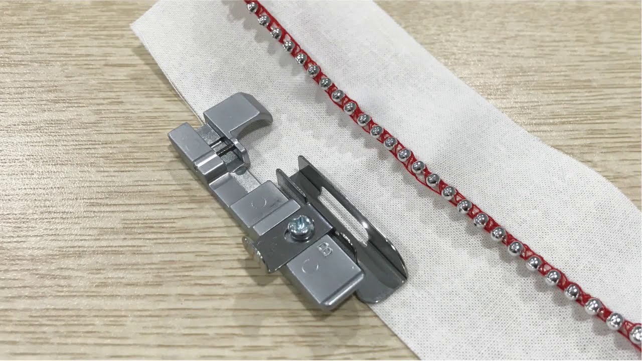 NECCHI Beading Foot / Overlock Machine Presser Foot Tutorial