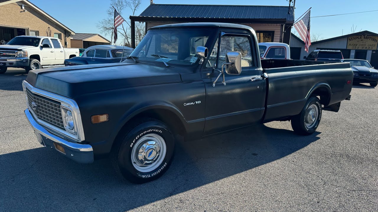 Test Drive 1971 C-10 Long Bed Pickup $7,950 Maple Motors #3152 Project Truck