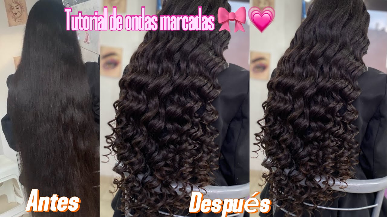 Preparacion de pelo y tutorial completo de ondas marcadas 💗🎀