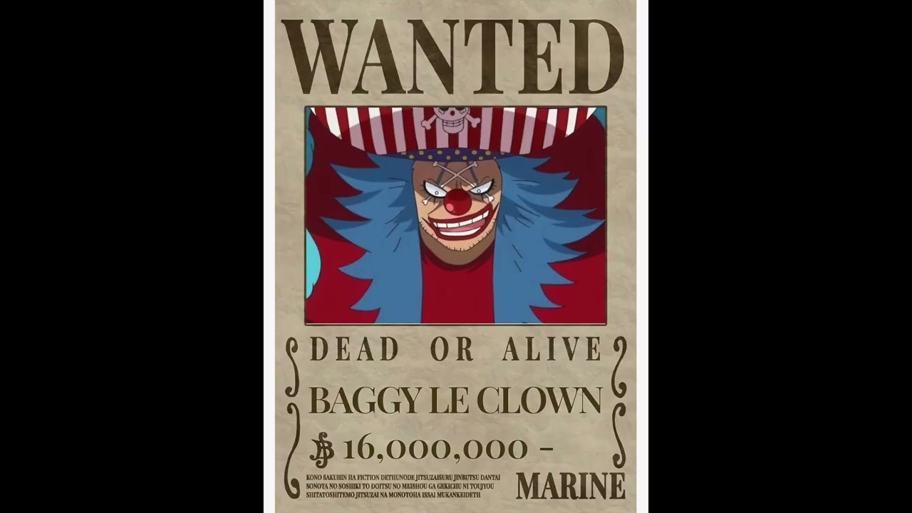 SHITMAN ET BAGGY FEAT L'EQUIPAGE DU CHAPEAU DE PAILLE AVIS DE RECHERCHE(SUR LE CLOWN AU MILLE PIECE)
