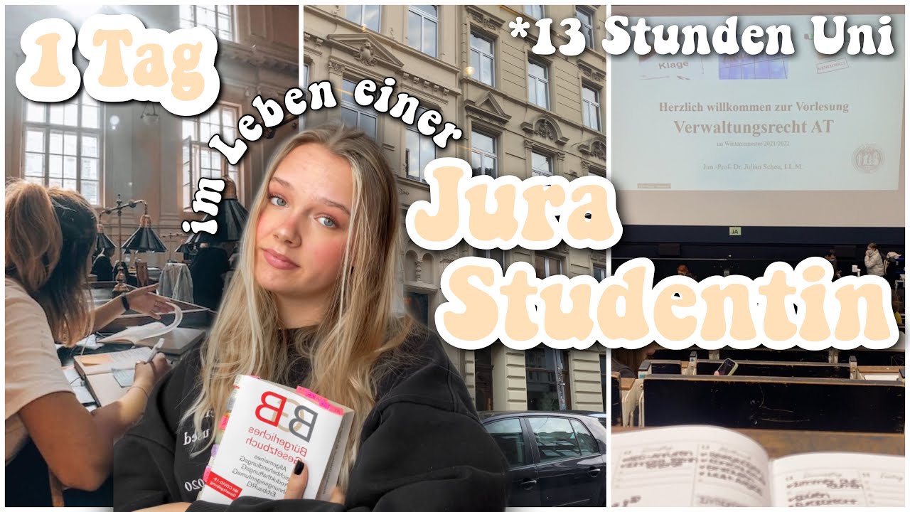 ein PRODUKTIVER TAG in meinem Leben, 13 STUNDEN UNI, JURA, Bib, Friends- Daily Vlog 🤍