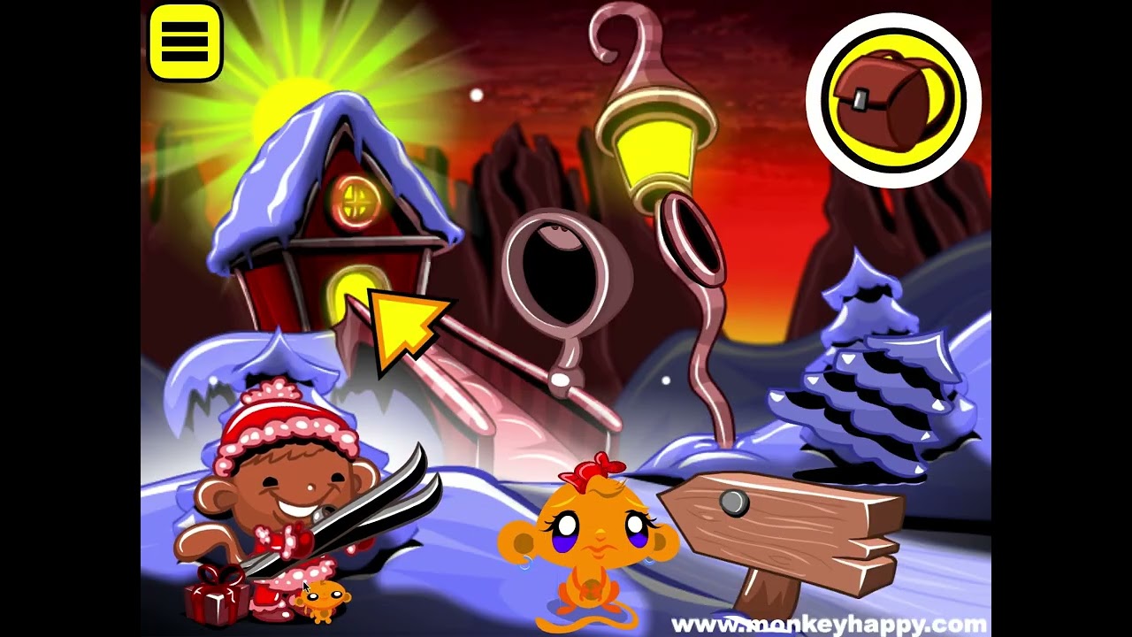 Monkey GO Happy Stage 1008 - Monkey Santa