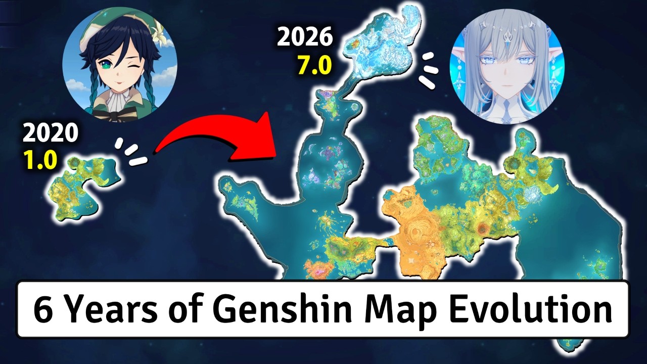 6 Year History of Genshin Map 1.0 to 7.0 Snezhnaya