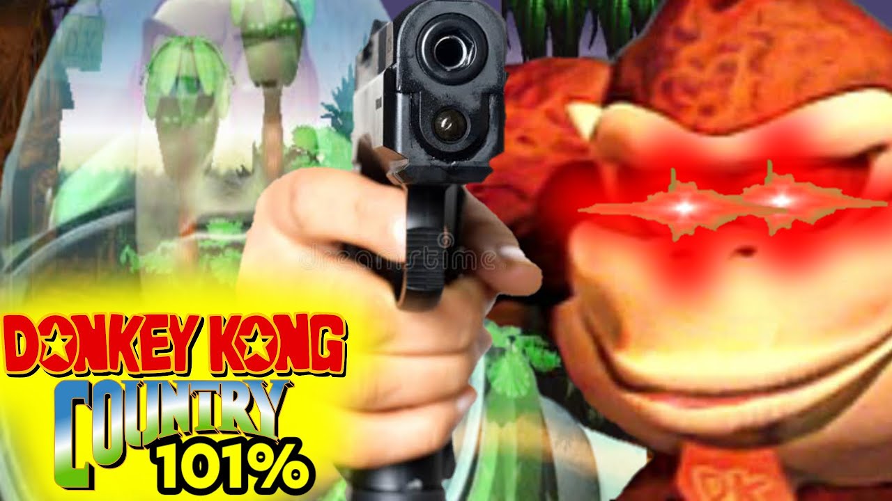UM PRIMATA MUITO PISTOLA ATRÁS DE SUAS BANANAS-DONKEY KONG COUNTRY (101%)