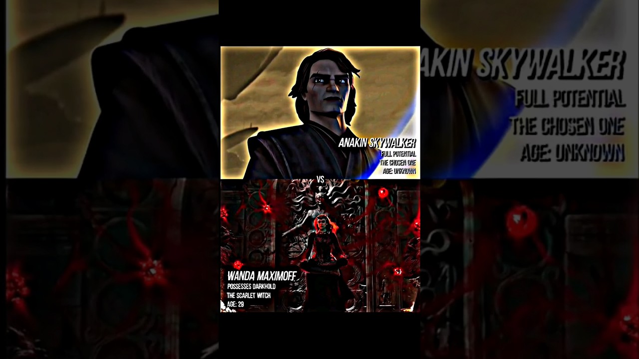Anakin Skywalker (FULL POTENTIAL) Vs Wanda Maximoff (POSSESSES DARKHOLD) | 1v1 Edit | #StarWars #1v1