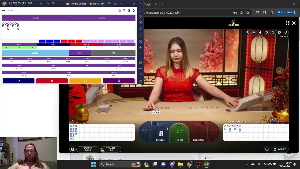 Baccarat pays me more than my job! - Tuesday morning session - Rigel Castle Baccarat app.