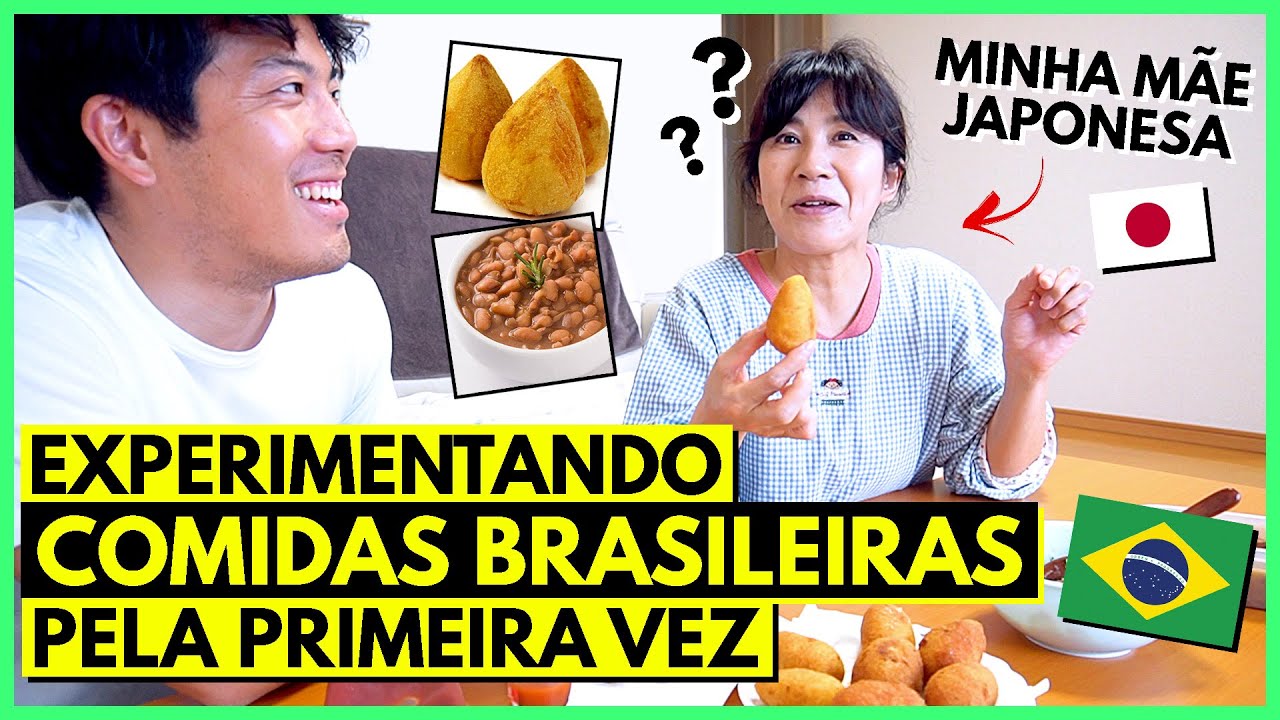 Primeira vez experimentando comida brasileira!