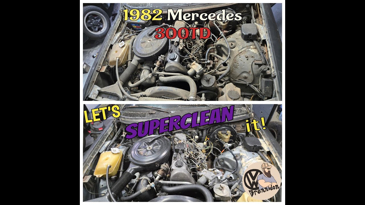 1982 Mercedes 300D Turbodiesel | W123 Engine bay detail