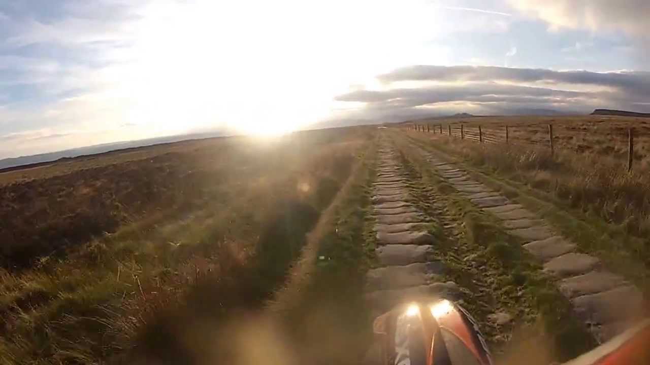 stanage edge green lane on ktm exc-f 250 x 3 derbyshire