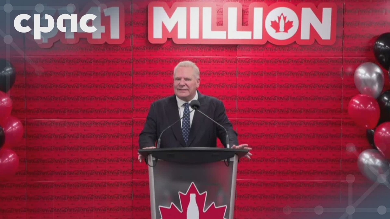 9:00 ET: Ontario Premier Doug Ford delivers remarks in Brampton