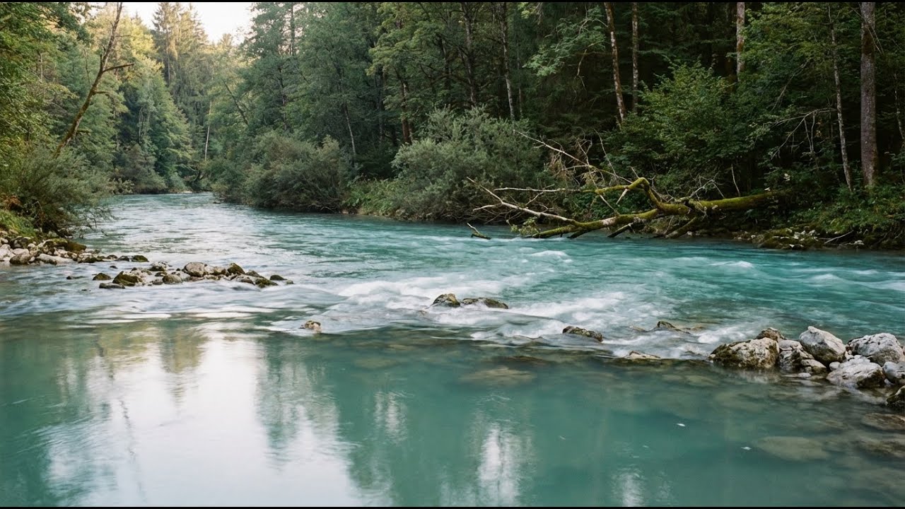 Peaceful Forest Stream 🌊 Calming River Flow for Study & Work