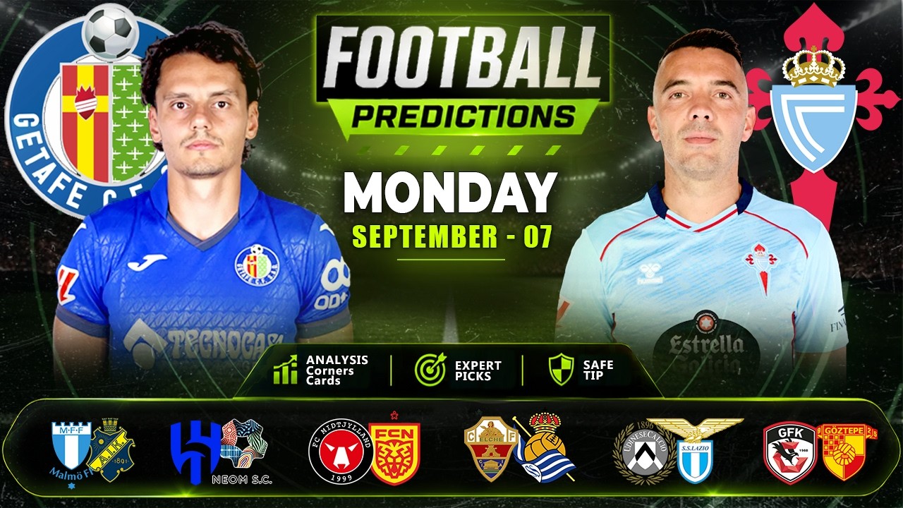 🔥 Football Predictions Today 07 September | BTTS & Over 2.5 | Monday Predictions.