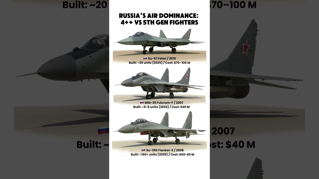 Russia&rsquo;s Most Advanced Fighter Jets Compared: MiG-35 vs Su-35 vs Su-57