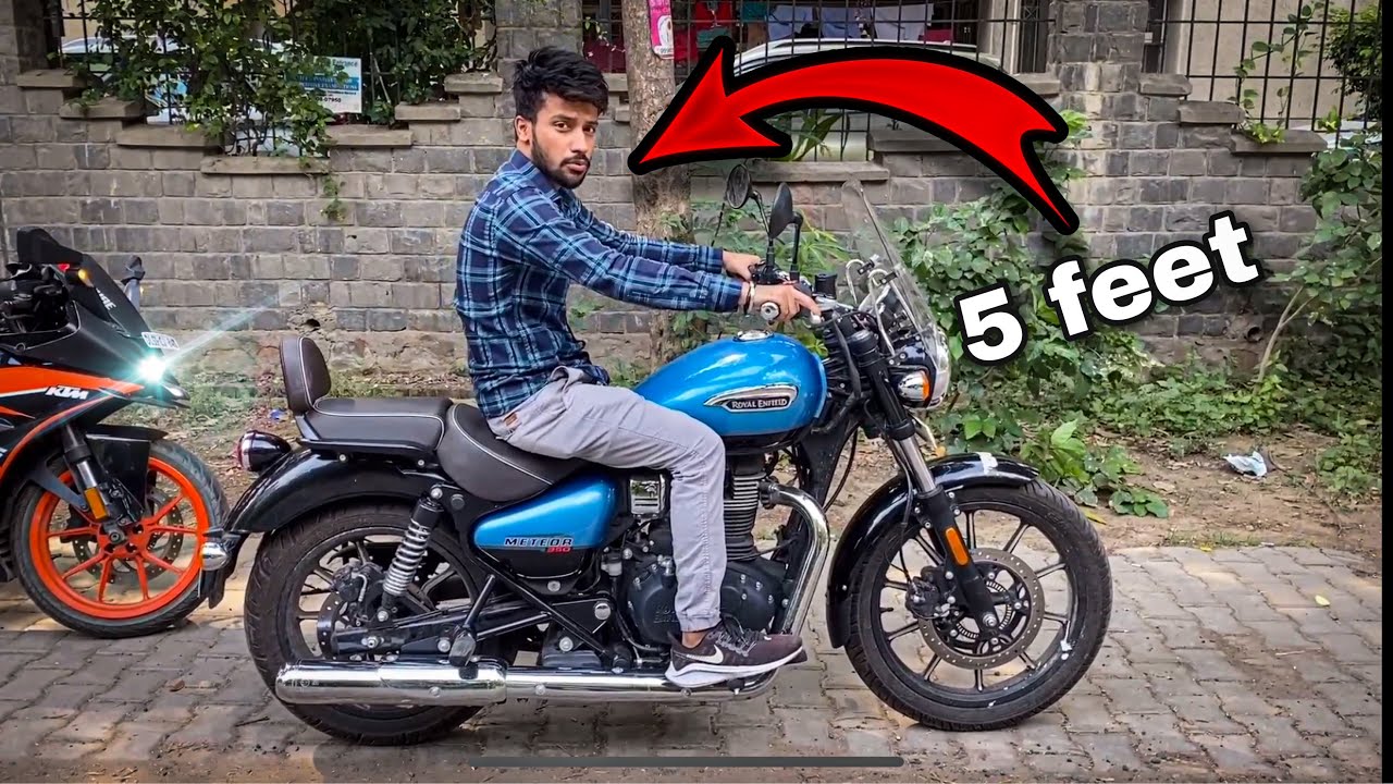 Minimum Height needed for Royal Enfield Meteor 350 ? | 4 Feet Rider can also ride | GSTUBE