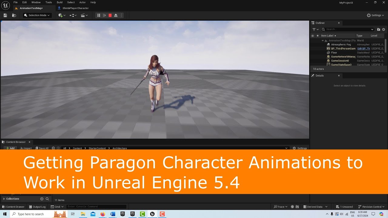 Getting Paragon Character Animations to Work in Unreal Engine 5.4
