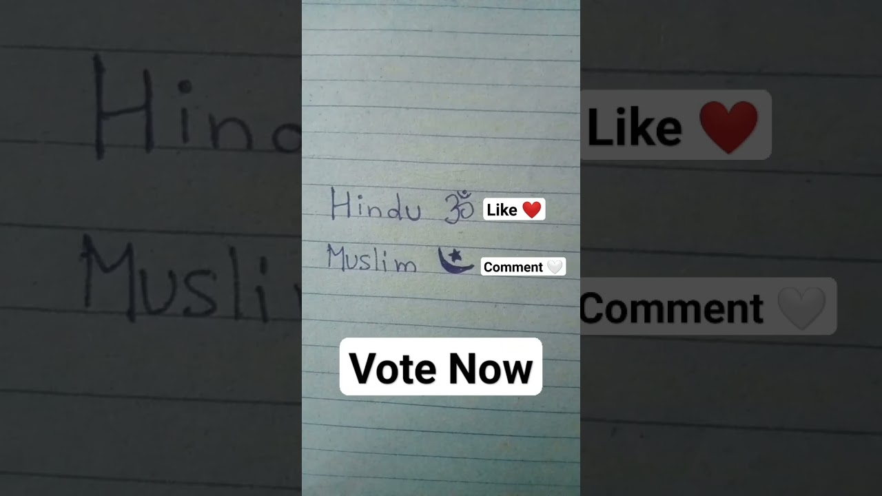 Hindu VS Muslim Vote your religion #hindu #muslim #hindumuslim #indian #india