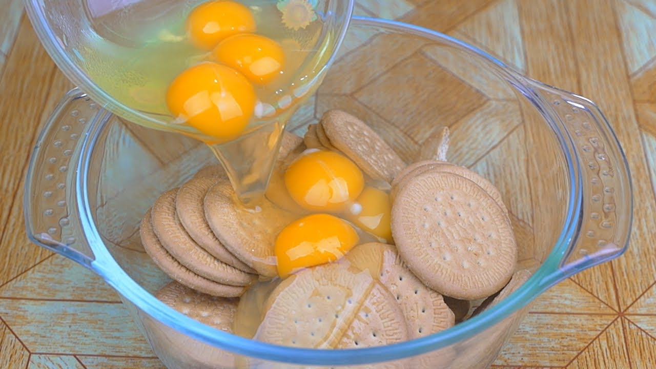 He mezclado las galletas maria con huevo ¡Secreto de las repostería!😱