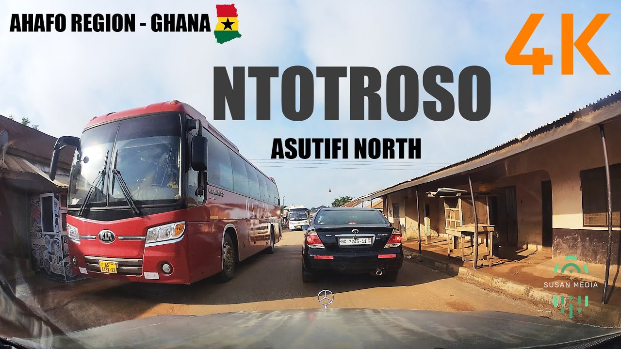 Ntotroso Road Drive from Gyedu Asutifi North Ahafo Region Ghana 4K