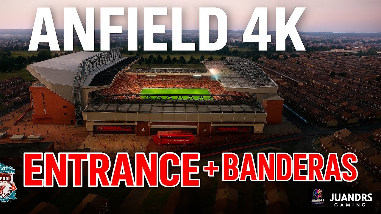 🔴 ANFIELD STADIUM 4K + NUEVA ENTRANCE | PES 2021, Football Life 2025 & PES Licenciado 2025