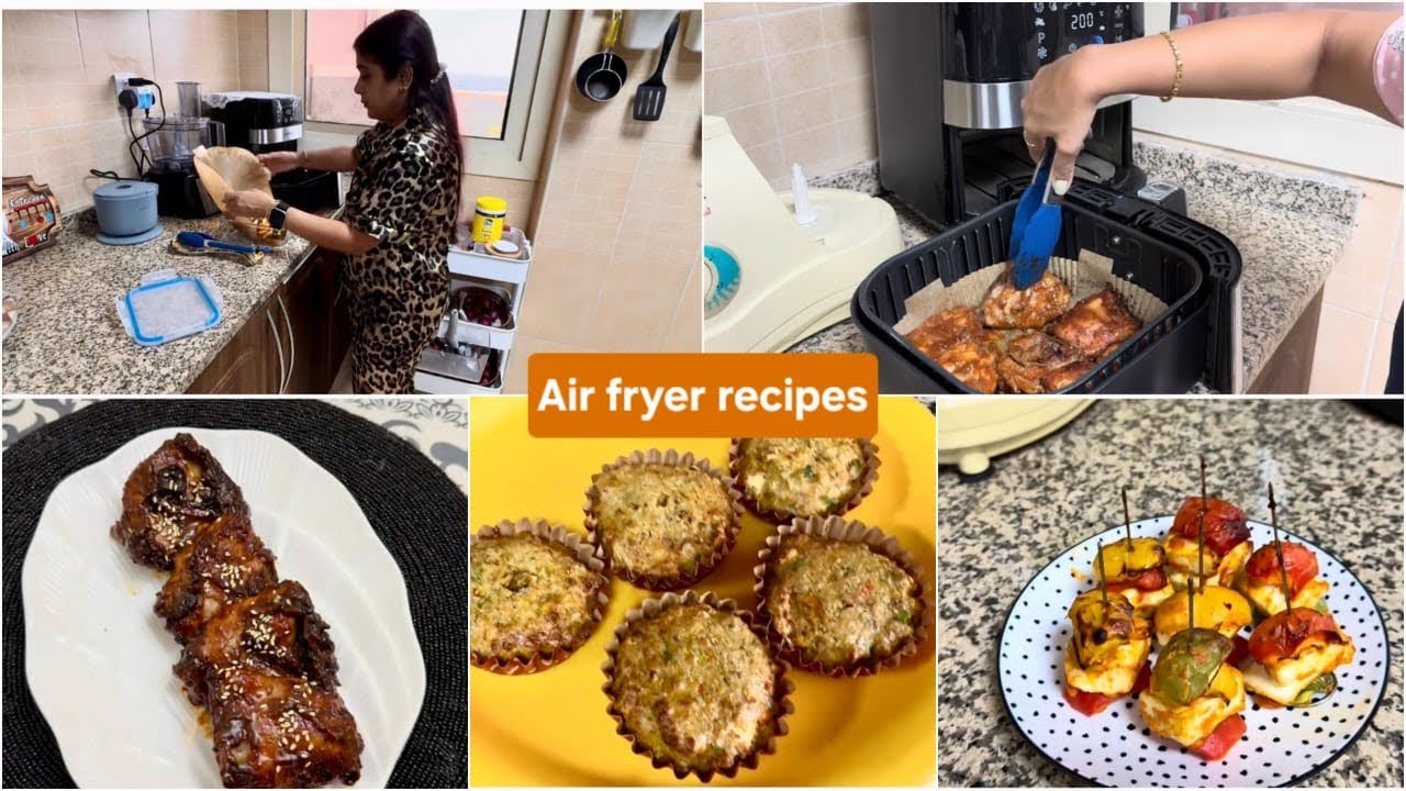 Easy Air Fryer Meals | Simple air fryer recipes with tips and tricks | Veg + Non- veg 